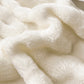 Bubble Fleece Blanket Soft Textured Throw for Sofa Bed Home Decor-White