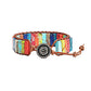 7 Chakra Boho Leather Wrap Bracelet