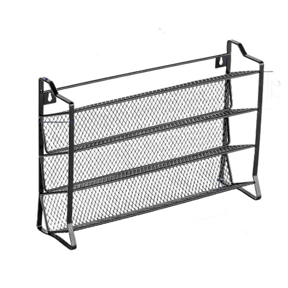 4 Tier Carbon Steel Spice Rack with Optional 28 Jars Labels and Tools