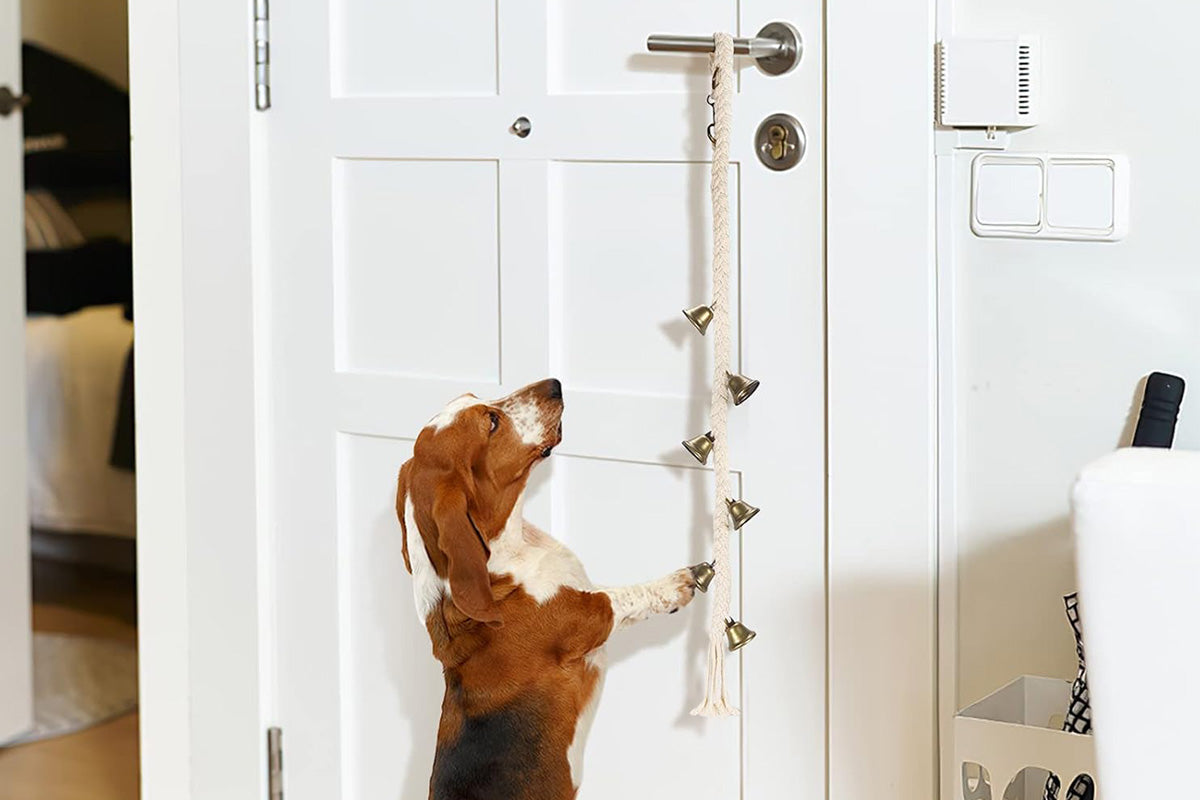 Dog Doorbell With 6 Extra Loud Bells Adjustable Doorbell Hanging Rope For Dog Training