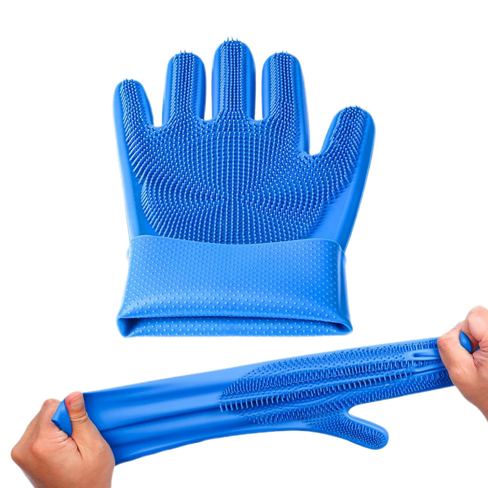 6PCS Pet Grooming Kit Pet Bathing Supplies Dog Washing Gloves Dog Bath Brush Dog Toothbrush Finger