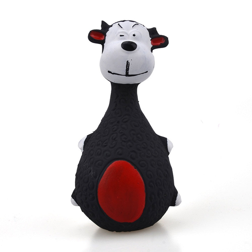 Cartoon Latex Squeaky Dog Toy for Teeth Cleaning