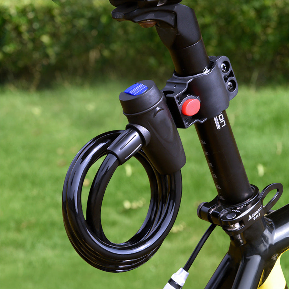 Anti-theft Security Bike Cable Lock Bicycle Lock With Bracket And 2pcs Keys