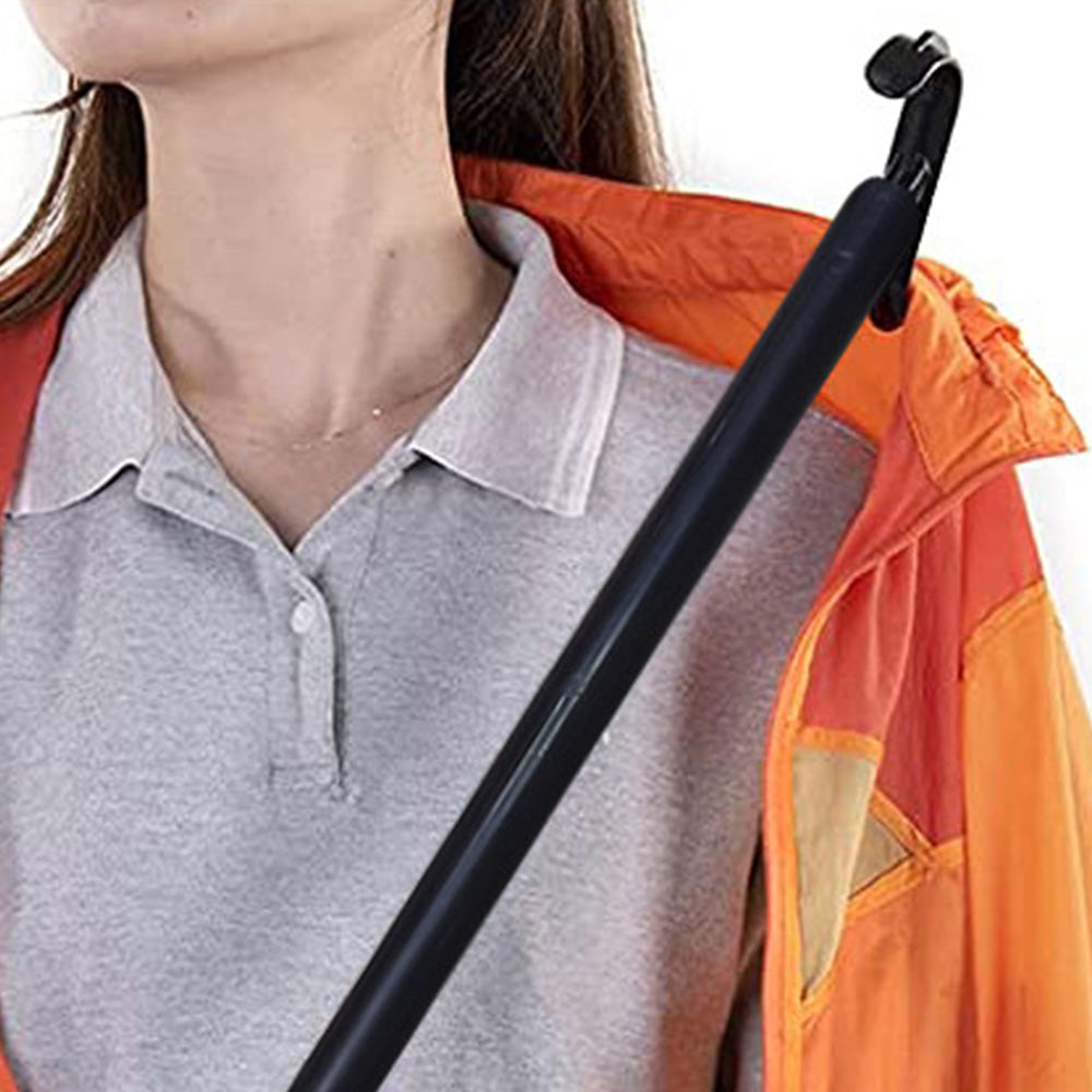 Long Handle Shoe Horn Adjustable Dressing Aid with S-Hook for Seniors