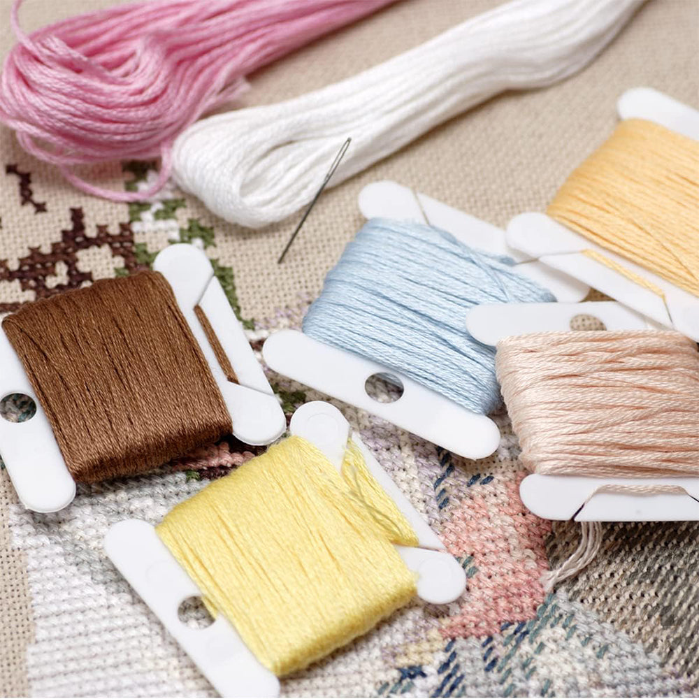 Embroidery Thread Organiser Set with 1 Winder 100 Bobbins Compact Thread Storage Box for Sewing Storage