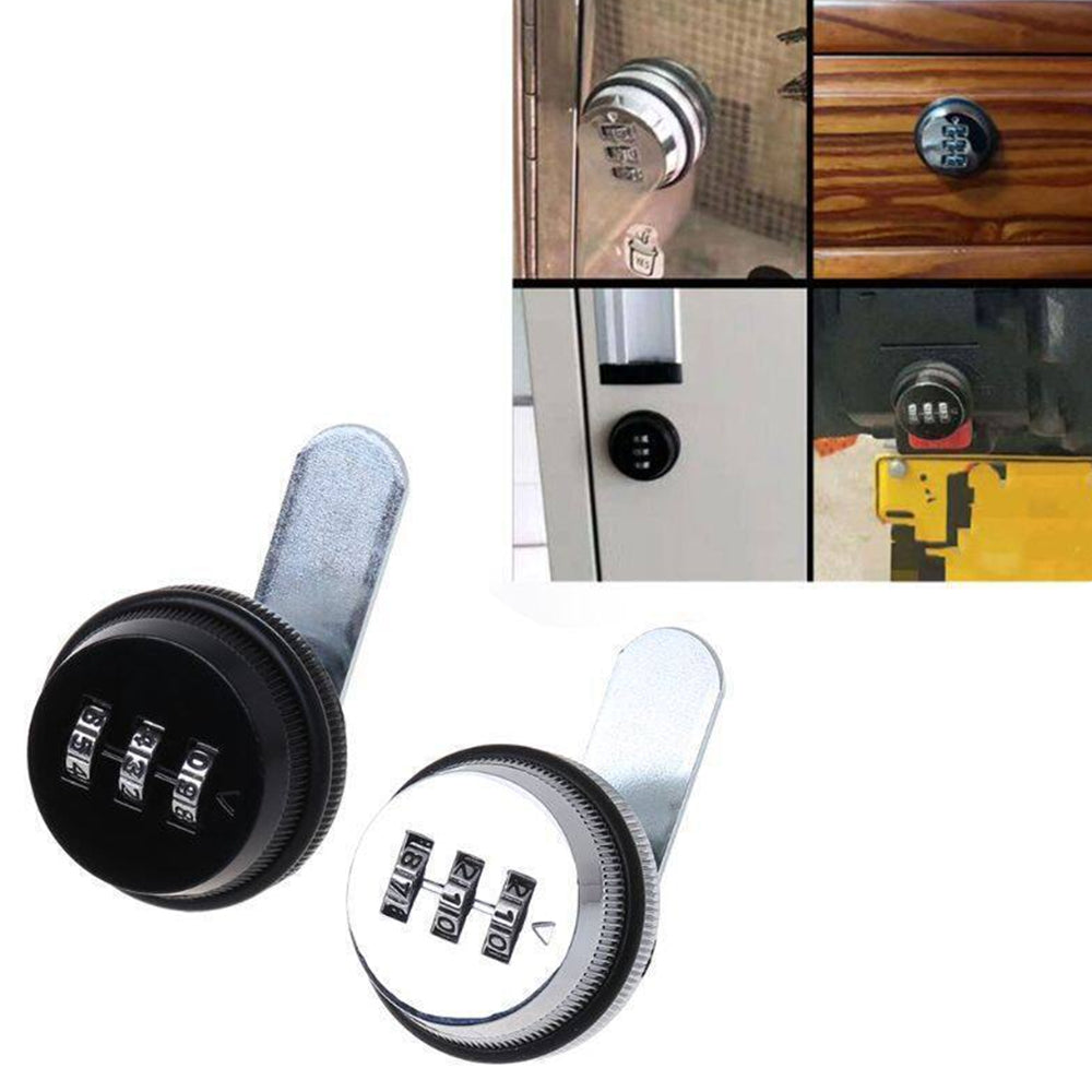 3 Digital Code Combination Furniture Cabinet Lock