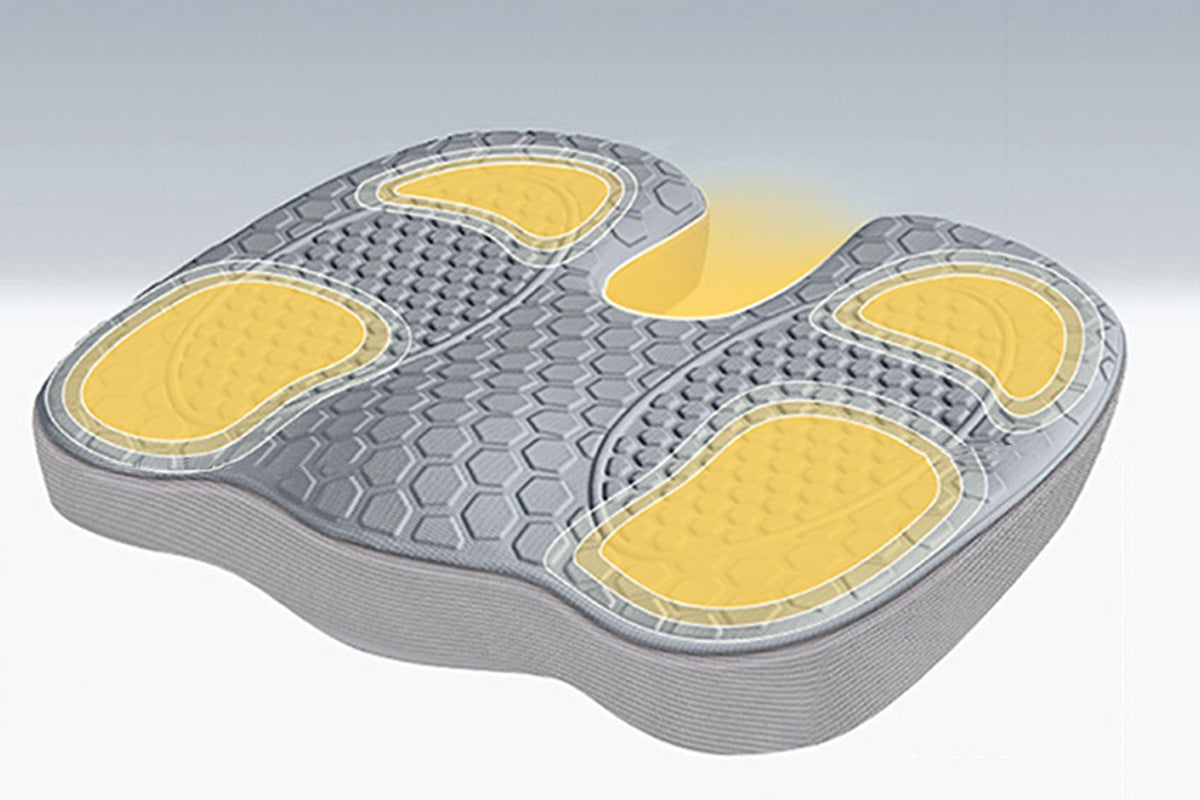 Ergonomic Seat Cushion Breathable Honeycomb Design Pressure Relief Cushion