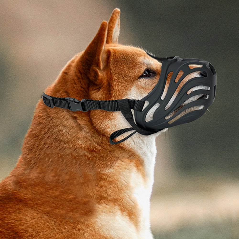 Soft Silicone Dog Muzzle Basket Breathable Anti Biting Chewing for Small Large Dogs