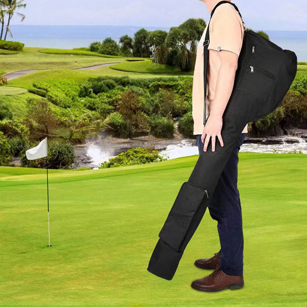 2Pcs 126x32CM Portable Golf Carry Bag Nylon Foldable Golf Club Carry Bag