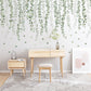 2Pcs Green  Plant Leaves Wall Sticker Self-adhesive Home Decor
