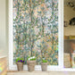 Static Cling Vintage Green Leaves Branches Pattern Cutting Privacy Window Sticker