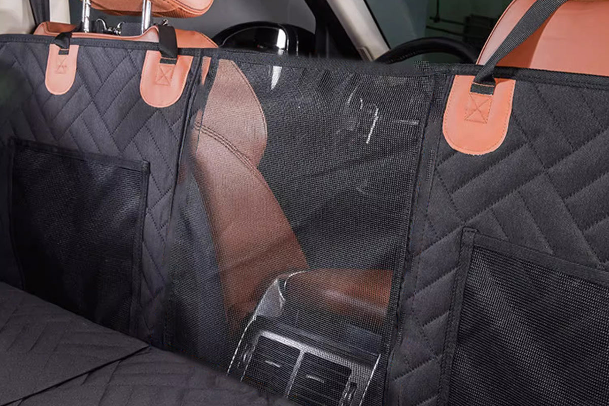 132x158cm Dog Back Seat Extender Water-Resistant Hard Bottom Dog Car Seat Cover