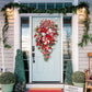 2Pcs 30x6x50cm Christmas Wreath Candy Cane Ornament Hanging Xmas Door Wall Decor