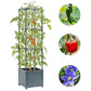 3Tiers Raised Planter Boxes with Trellis for Climbing Vegetable Plants