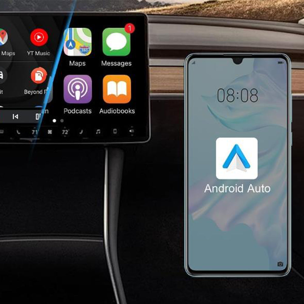 2Pcs 2 in-1 Wired To Wireless CarPlay Android Auto USB Car Dongle Connect Box