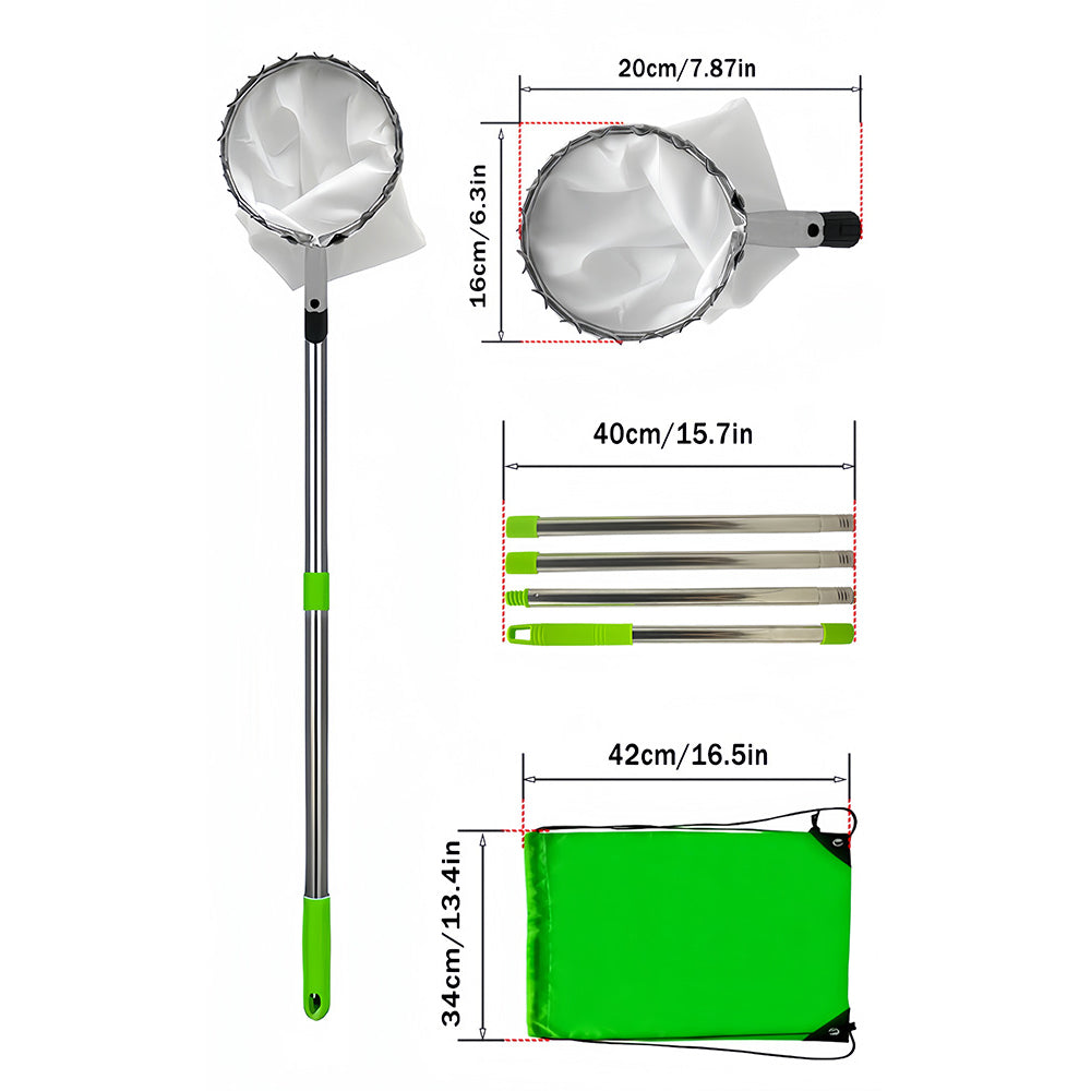 Fruit Picking Tool with Basket and Detachable Extended Handle