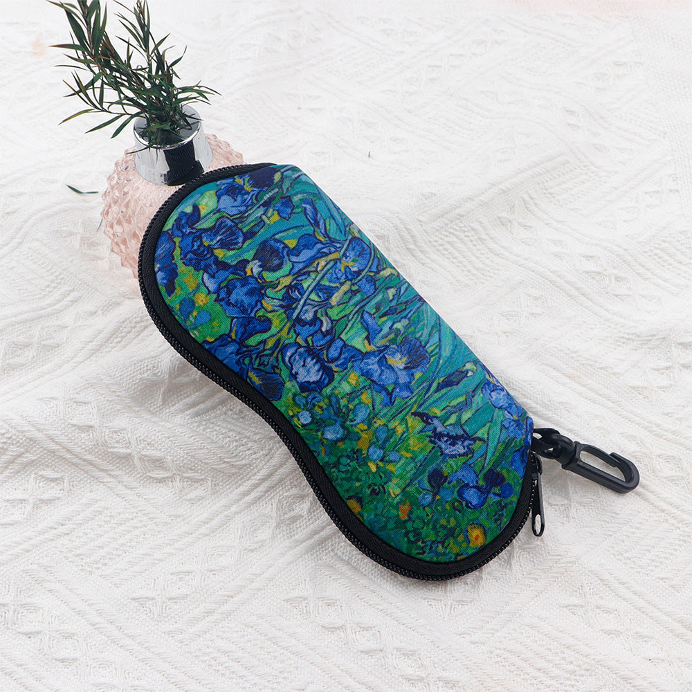 Lightweight Soft Glasses Case Scratch-Resistant Zipper Sunglasses Pouch for Travel and Commuting