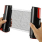 Portable Table Tennis Set with Rackets Balls Retractable Net and Carry Bag