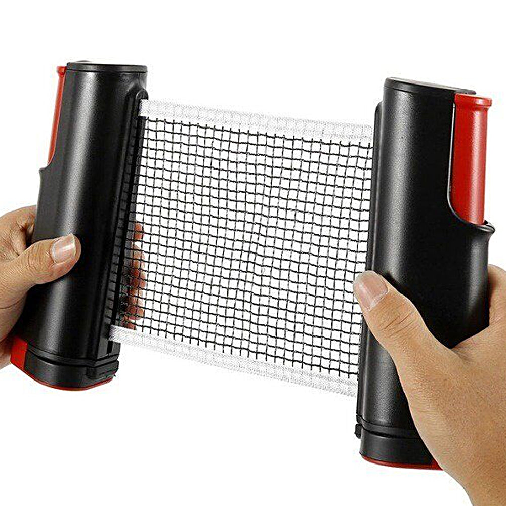 Portable Table Tennis Set with Rackets Balls Retractable Net and Carry Bag