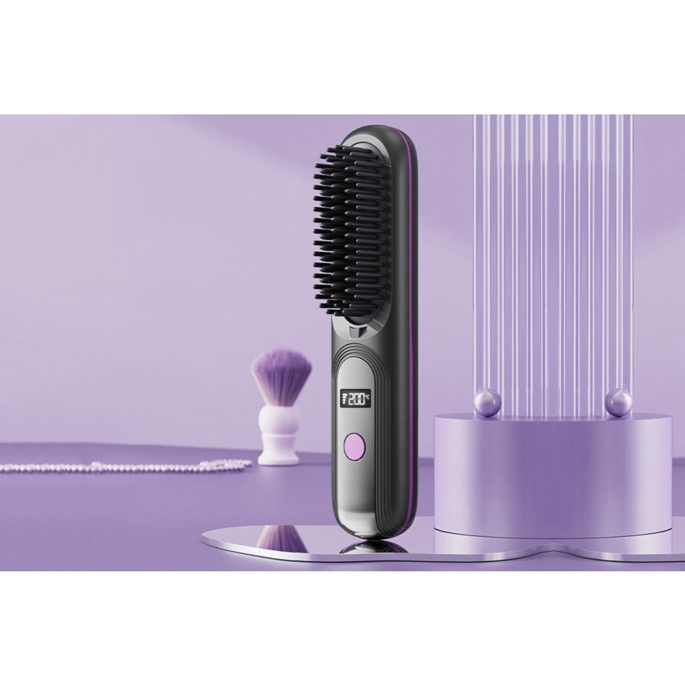 Portable Rechargeable Wireless Hair Straightener Comb