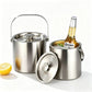 3.0L Stainless Steel Ice Bucket Bar Bucket for Wine Beer Champagne