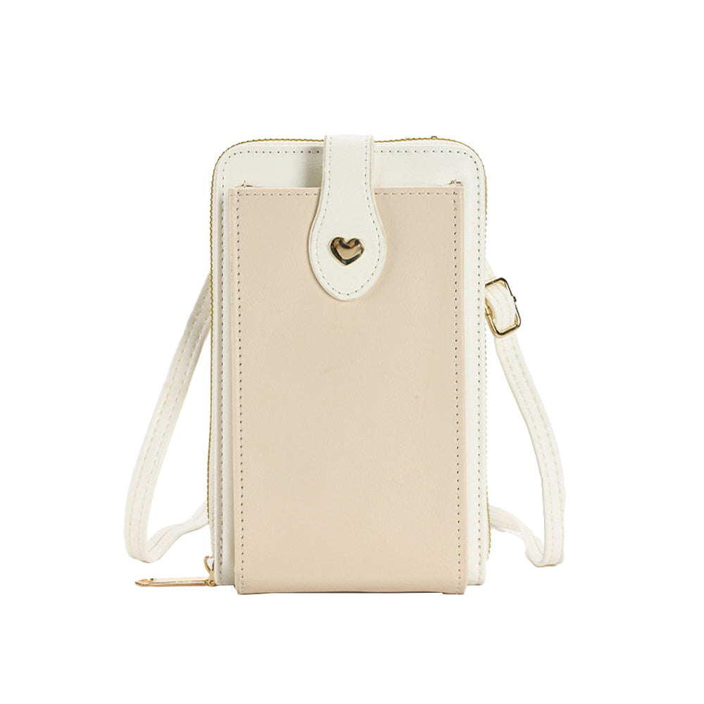 PU Leather Small Crossbody Bag Cell Phone Purse with Belt Buckle