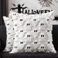 Cute Halloween Ghost Pillow Cover with Zipper for Living Room Bedroom Office