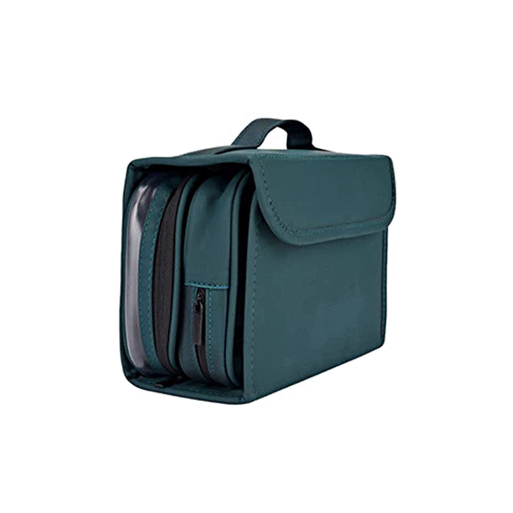 PU Leather Water-resistant Toiletry Bag Travel Bag Hanging Travel Organizer