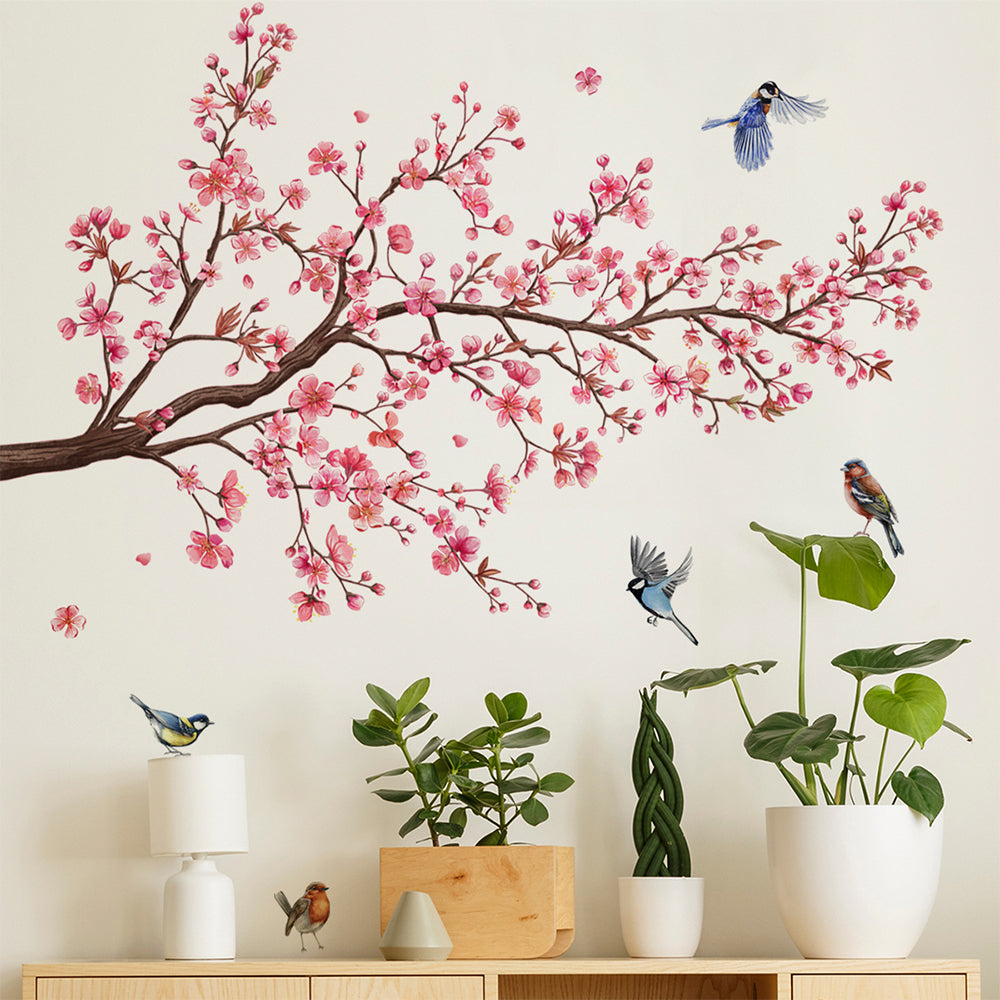 Tree Branch Birds Flying Wall Decal