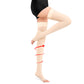 Support Stockings Open Toe High Stockings Plus Size Calf Sleeve For Unisex-Beige