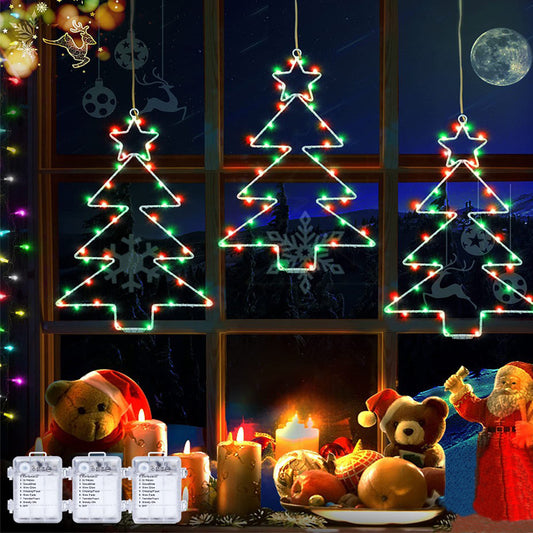 3Pcs Christmas Tree Light Indoor Xmas Table Decoration Light with Timer