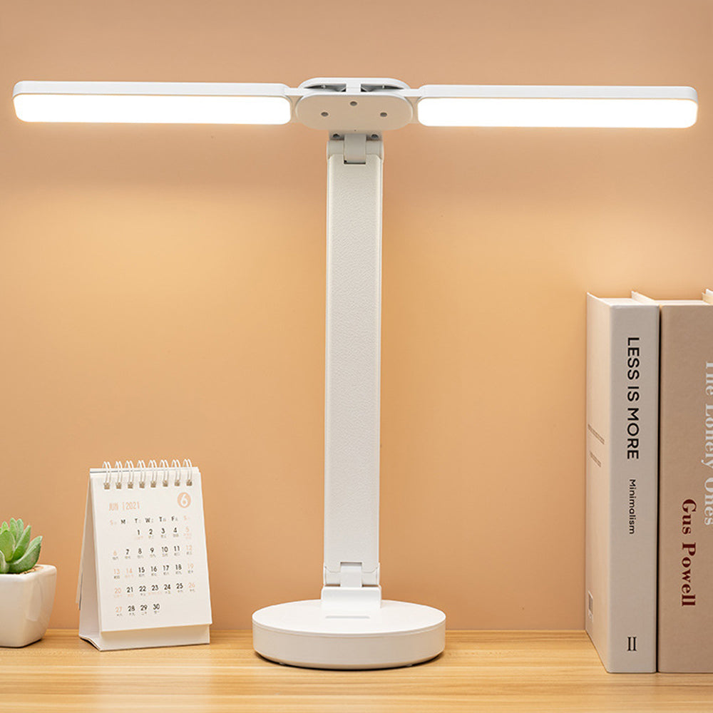 Double Head LED Foldable Touch Control Desk Light