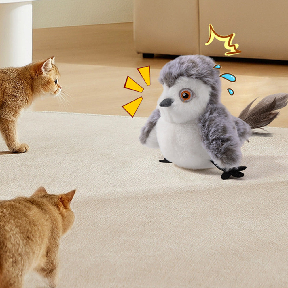 Cat Toys Flapping Bird Rechargeable Touch Activated Kitten Toy Interactive Cat Exercise Toys For All Breeds Cat