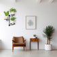 Indoor Wall Mount 3-Tier Rotating Metal Plant Stand for Multiple Plants
