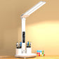 2Pcs USB Rechargeable Touch LED Dimmable Desk Lamp with Pen Container