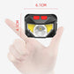 2Pcs Rechargeable LED Headlamp with Motion Sensor
