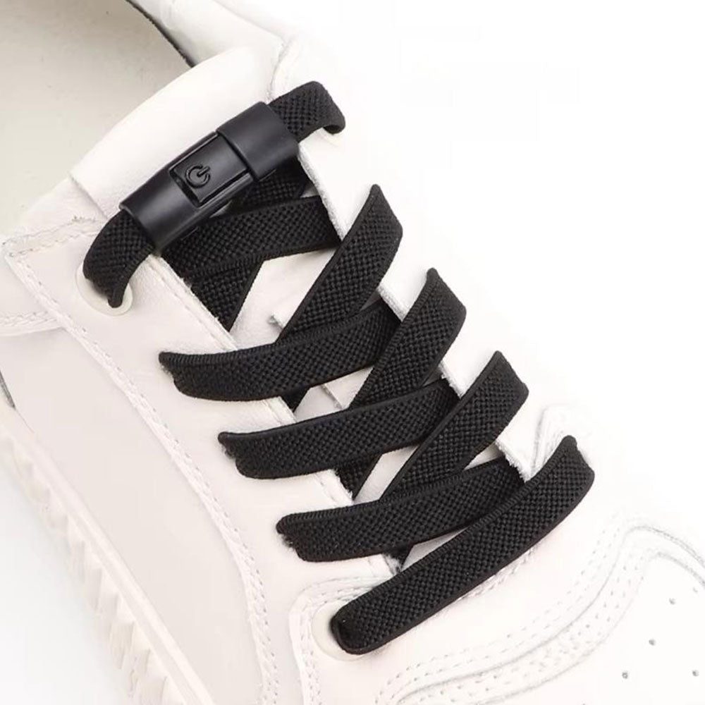 2 Pairs Elastic Shoe Laces No Tie Shoelaces Hook Lock Elastic Flat Shoelaces Sneakers