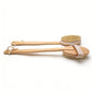 2 Pieces Long Handle Back Shower Brush with Detachable Hand Strap