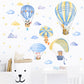 Colorful Hot Air Balloon Cute Animal Wall Stickers