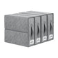 4Pcs Bed Sheet Organizer and Storage Foldable Organizer Closet-Gray Embossed Flowers