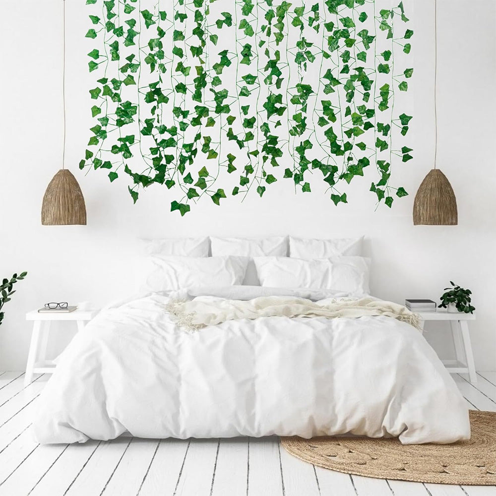 12 X 2M Artificial Ivy Vine Garland Fake Foliage Hanging Leaf Plant for Home Garden Party