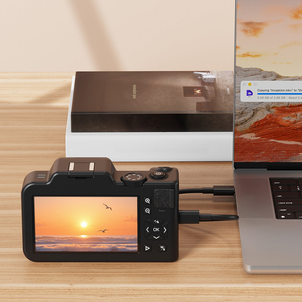 5K Dual Screen Digital Camera 80MP 18X Zoom Autofocus Video Camera