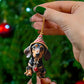 Merry Christmas Dachshund Dog Christmas Ornaments 7Pcs for Christmas Tree Hanging Decoration
