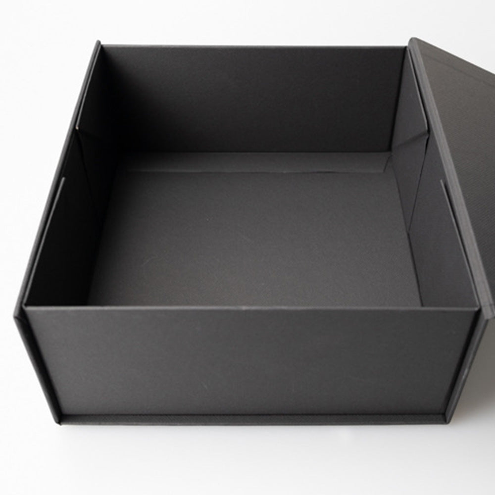 Easy Attached Foldable Cardboard Gift Box for Holiday Packaging-Black