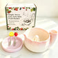 Self-Spinning Ceramic Berry Washing Bowl Set with Drain Holes and 2 Fruit Forks for Cleaning Berries