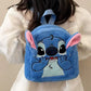 Stitch Inspired Furry Plush Backpack