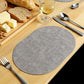 6Pcs Faux Leather Placemats Waterproof Heat Resistant Washable Table Mats for Dining Table