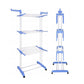 4-Tier Clothes Drying Airer Foldable Stainless Steel Movable Drying Rack
