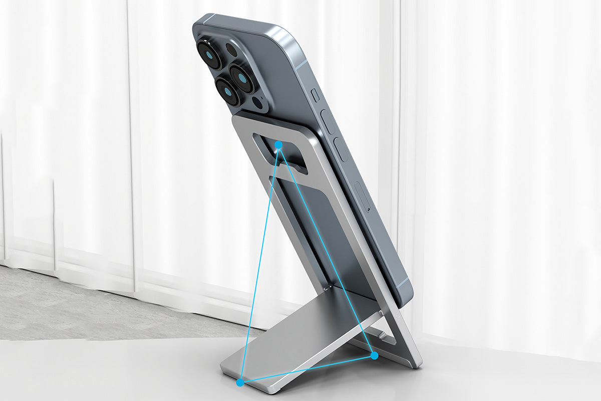 Foldable Aluminum Cell Phone Stand Portable Adjustable Holder for Desk and Travel