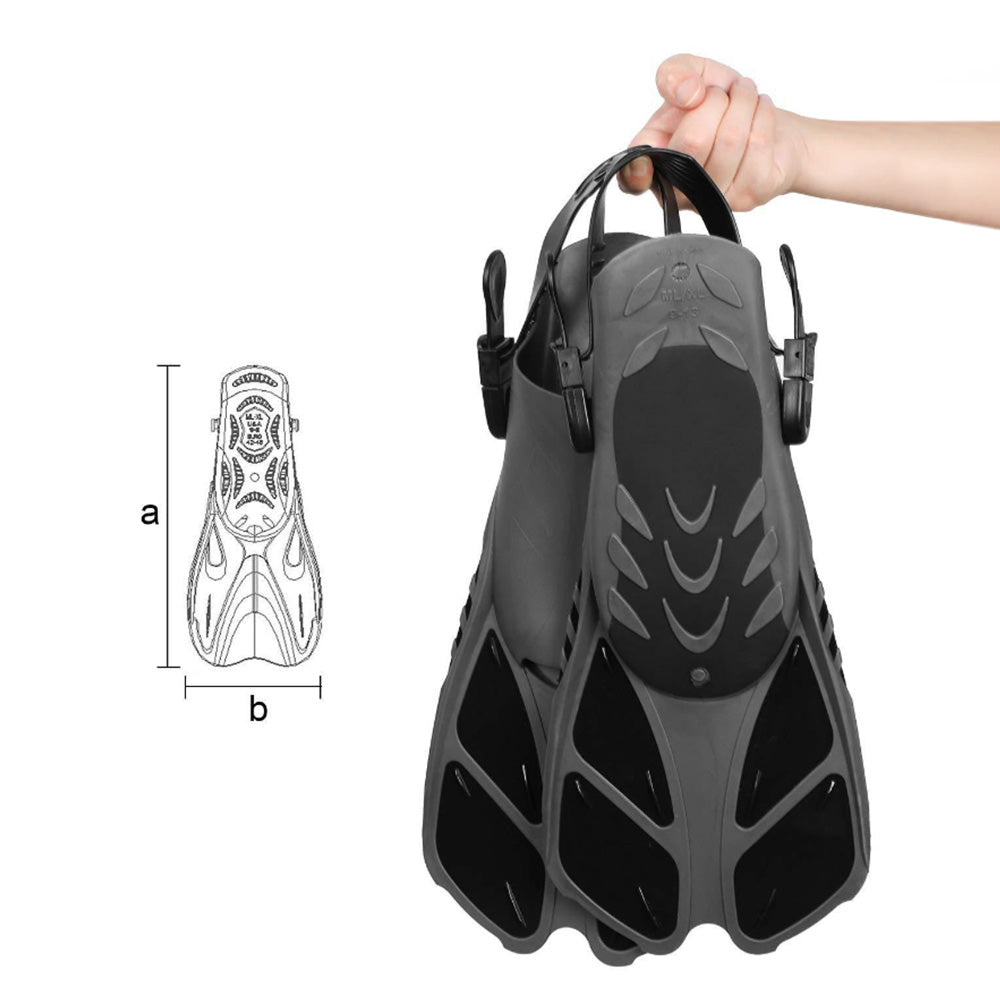 Pair of Snorkel Fins Snorkeling Diving Swimming Fins Barefoot Flippers